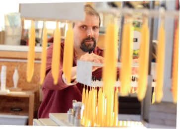 Bienenwachskerzen kaufen Onlineshop-Behindertenwerkstatt Werky