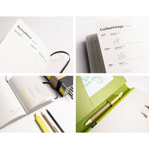 Buchkalender 2026 mit Schweizer Broschur-tyyp-werky