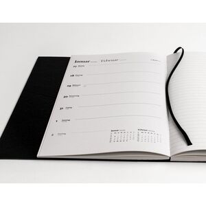 Buchkalender 2026 mit Schweizer Broschur-tyyp-werky