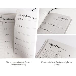 Buchkalender 2026 mit Schweizer Broschur-tyyp-werky