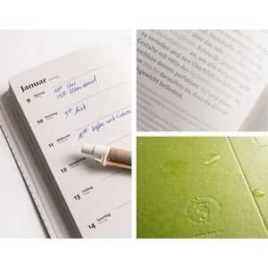 Buchkalender 2026 mit Schweizer Broschur-tyyp-werky