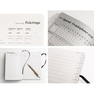 Buchkalender 2026 mit Schweizer Broschur-tyyp-werky