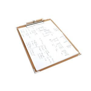 Klemmbrett mit Blockklemme und Stifthalter--werky